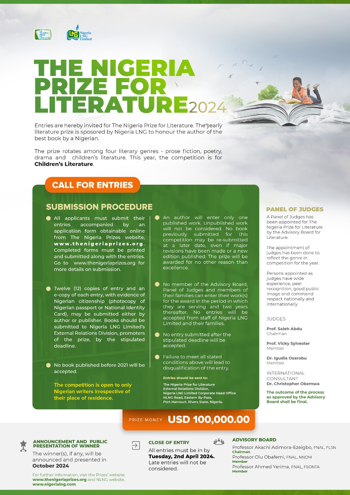 20 years of delivering a dream the Nigeria Prize for Literature way