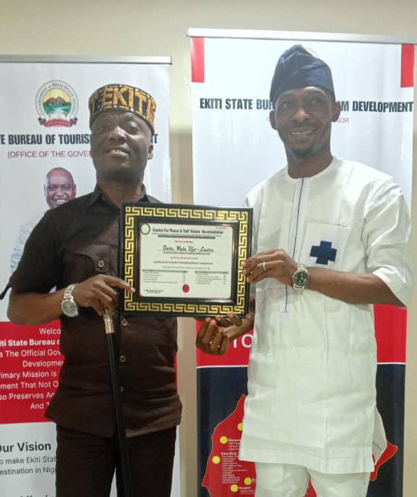 Abuja-based advocacy group honours Ekiti tourism DG for integrity, service delivery