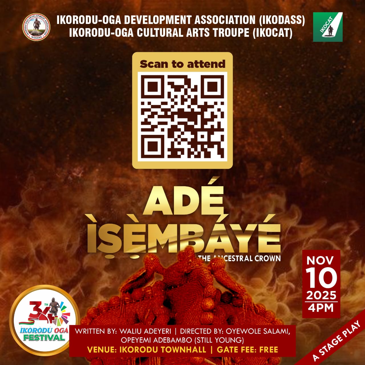 34th Ikorodu Oga Festival to reawaken communal heritage with ‘Ade Isembaye’