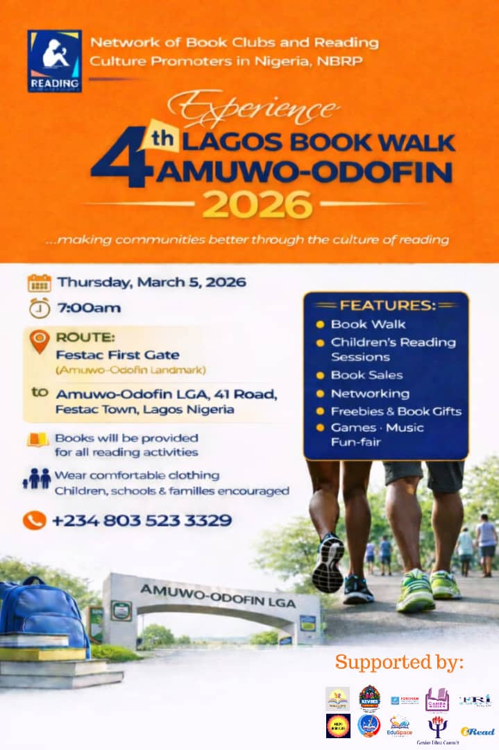 NBRP, partners hold 4th Lagos Book Walk March 5‎