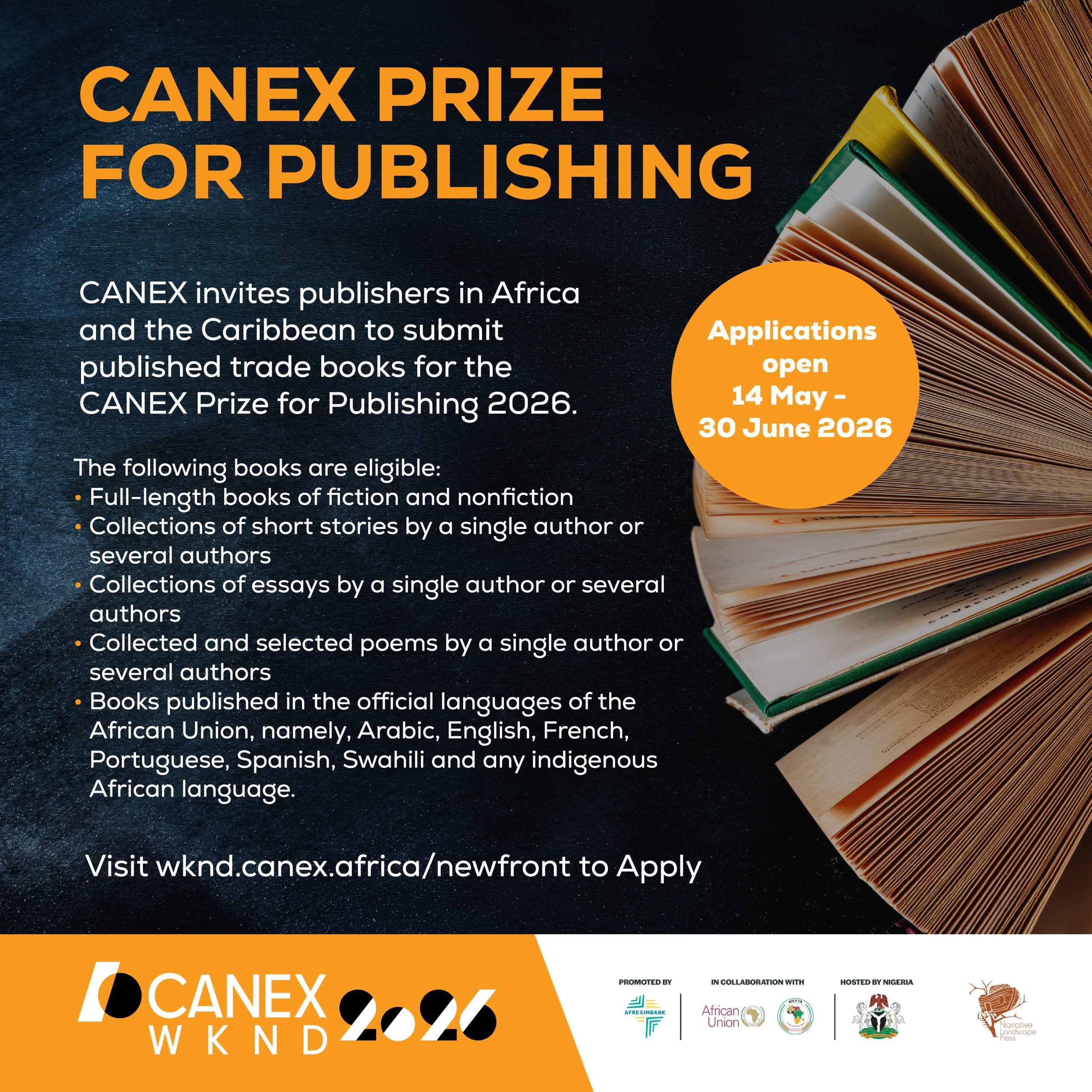 Afreximbank announces 3rd CANEX Prize for Publishing in Africa 2026