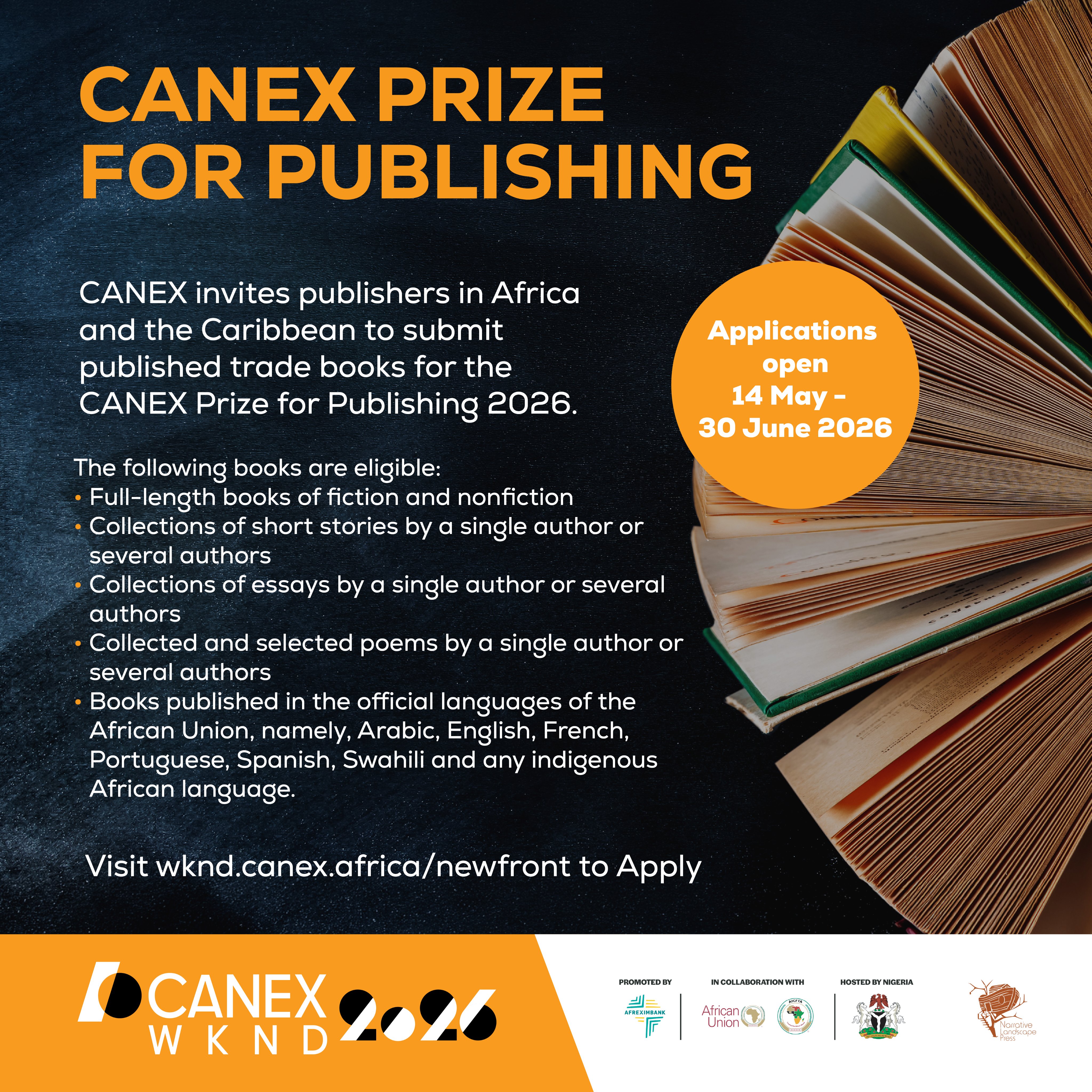 Afreximbank announces 3rd CANEX Prize for Publishing in Africa 2026