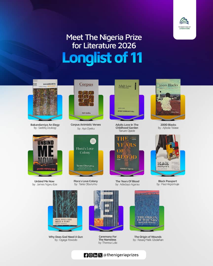 Again, Ojaide, Ifowodo, Eze, Dzukogi make The Nigerian Prize for Literature poetry longlist