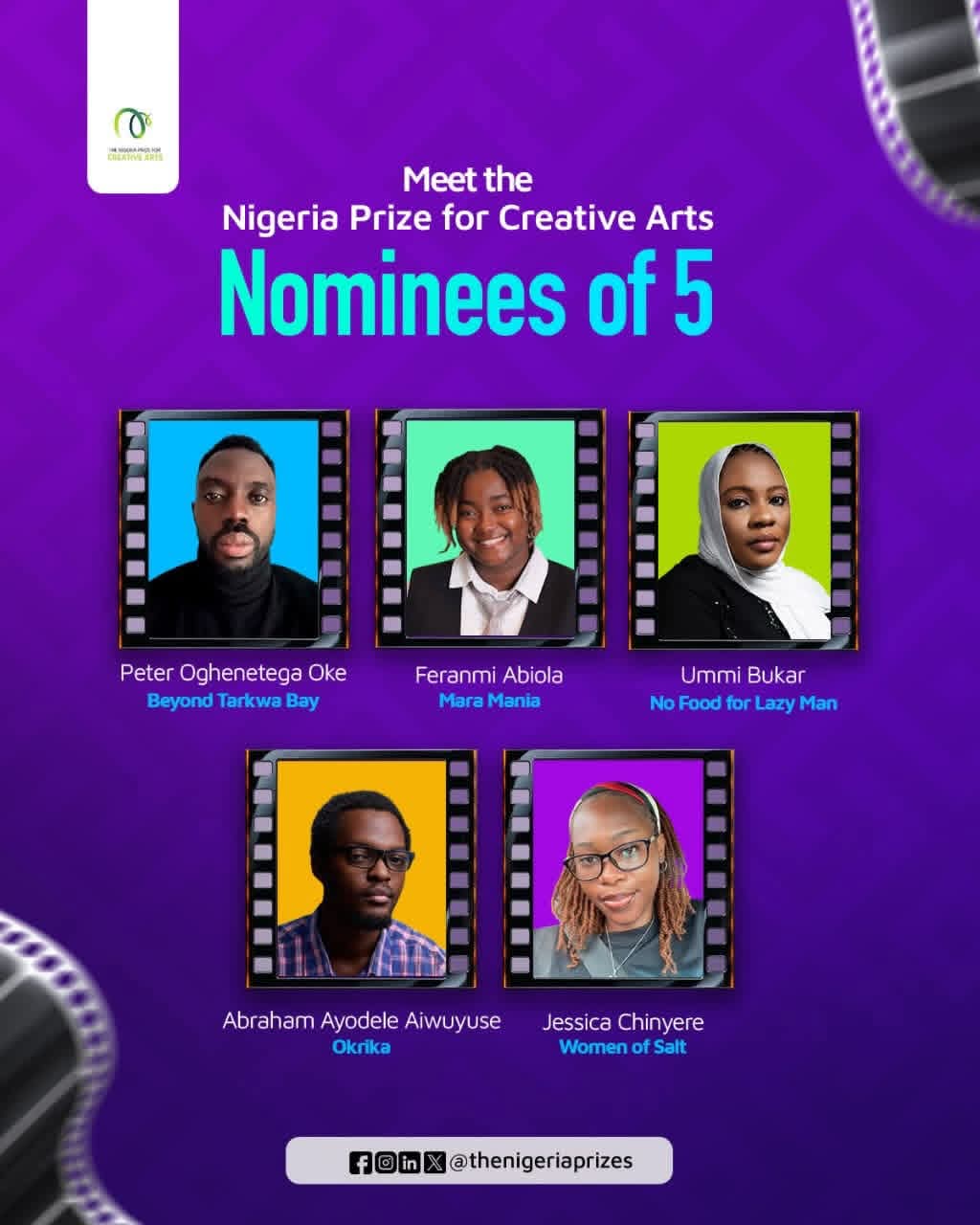 The Nigeria Prize for Creative Arts unveils shortlist of 5 documentary films