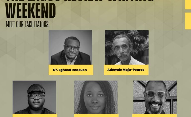 The Lagos Review Writing Weekend set for Sept 10 – 12 in Lagos